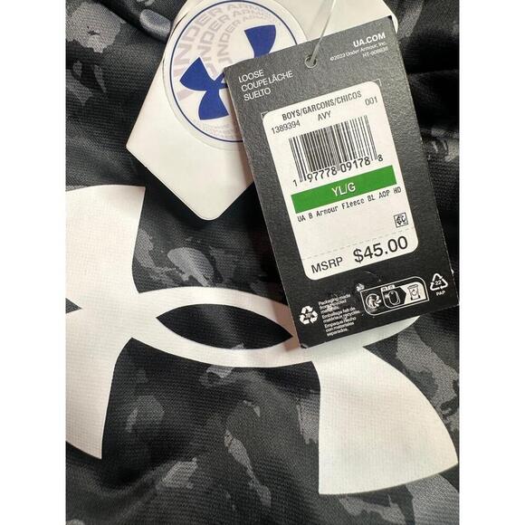 YOUTH LARGE NWT Under Armour Boys' Armour Fleece
Big Logo Printed Hoodie - Picture 3 of 3